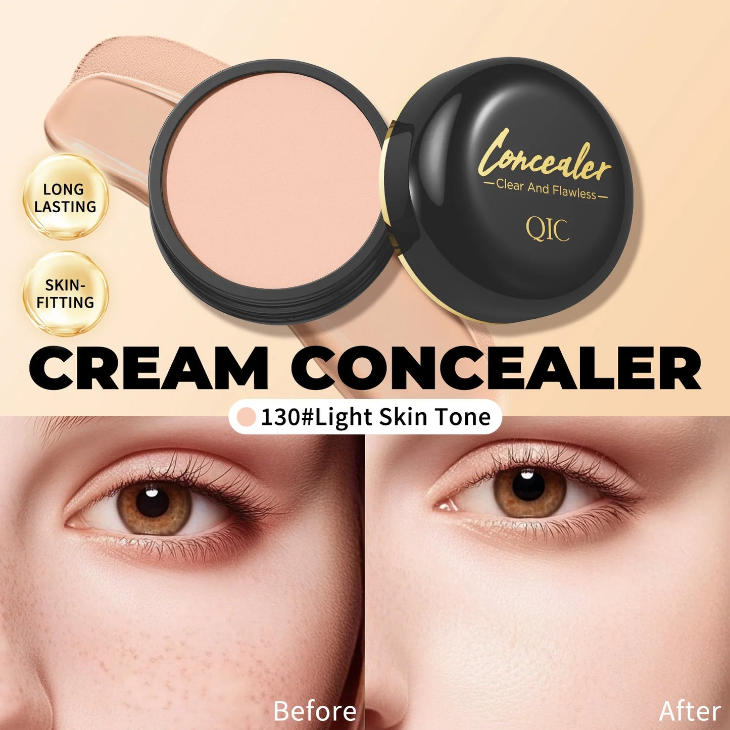 Waterproof Full Coverage Concealer for Tattoos, Scars - Natural Finish