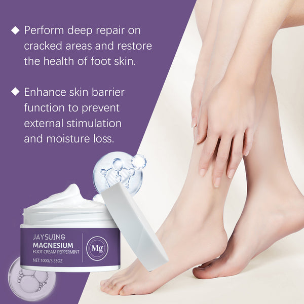 Tea Tree Mint Magnesium Foot Cream Moisturizes Skin